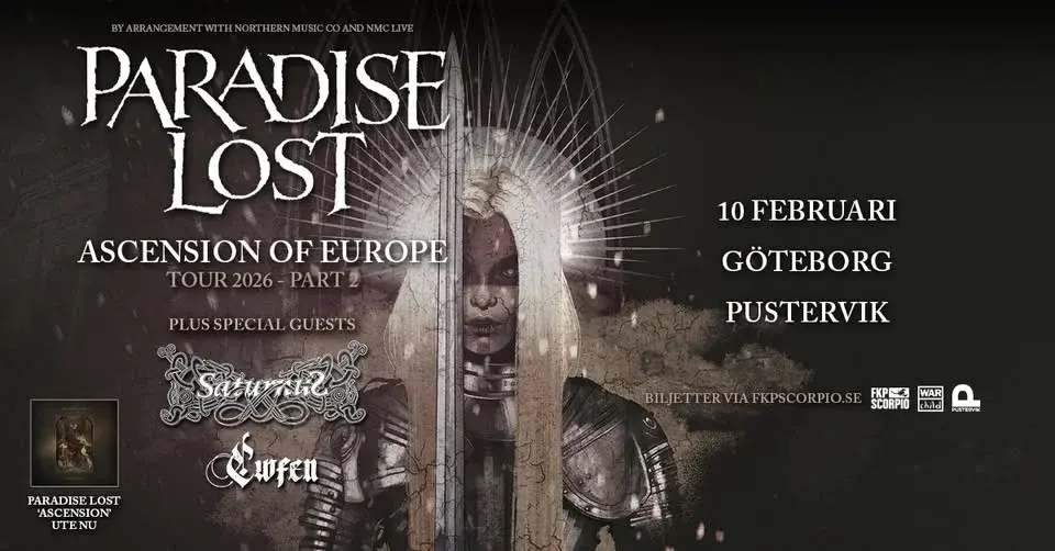 Paradise Lost + Special Guests: Saturnus + Cwfen | Göteborg
