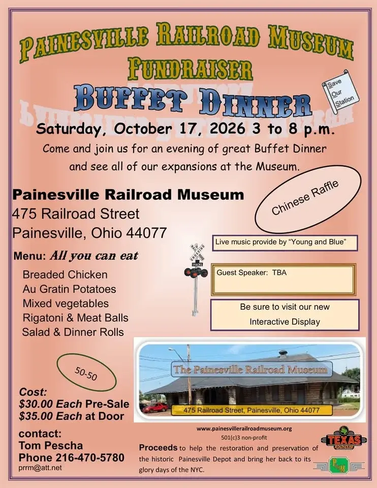 Fundraiser Dinner for the Painesville Railroad Museum