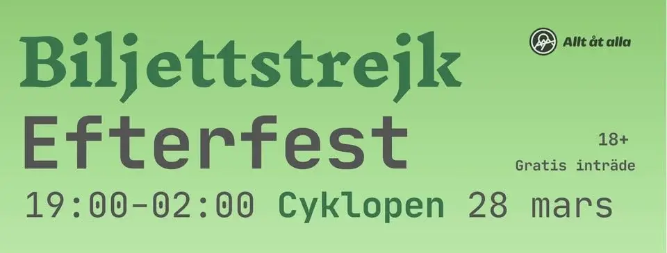 Biljettstrejk: Efterfest på Cyklopen