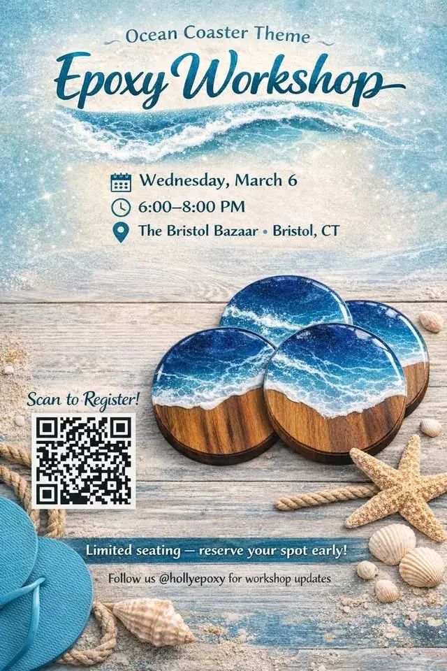 Holly Epoxy Workshop (Coaster Edition)