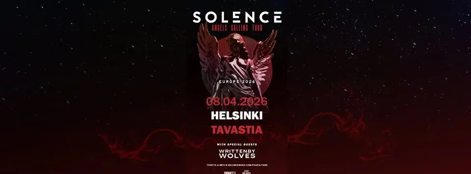 TuskaLive: SOLENCE (SWE) + Support: WRITTEN BY WOLVES, 8.4.2026, Tavastia, Helsinki 