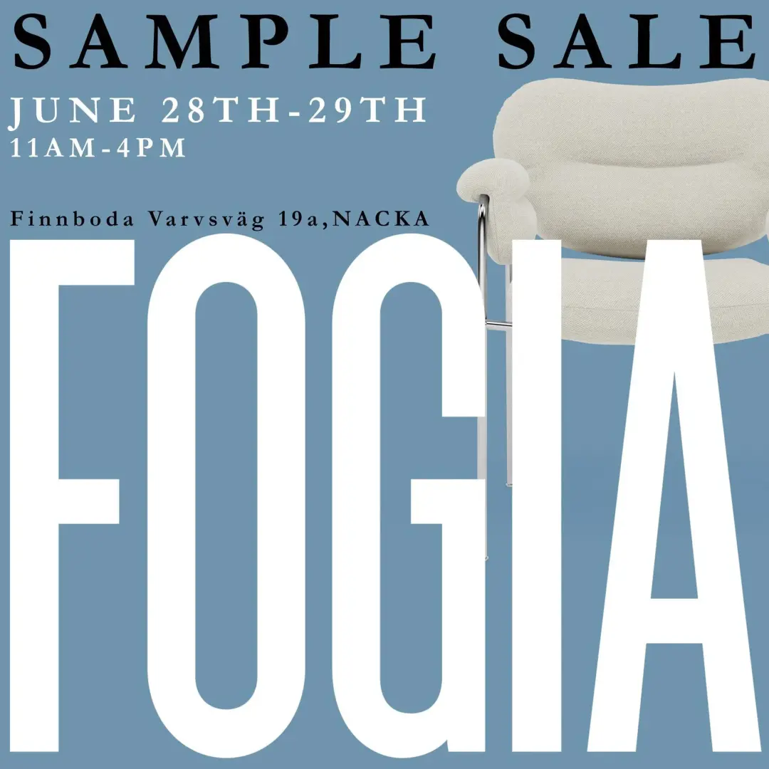 FOGIA SAMPLE SALE 🛋️🪑 – Up to 75% Off!