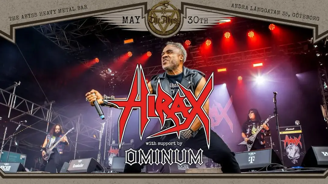 HIRAX (US) + TÜRBÖWITCH (HU) + OMINUM (SE) LIVE at THE ABYSS!