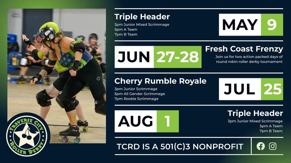 TC Roller Derby Triple Header! 🛼