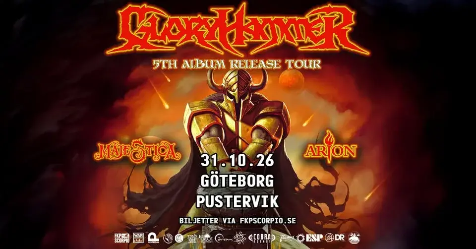 Gloryhammer + Special Guest: Majestica + Arion | Göteborg