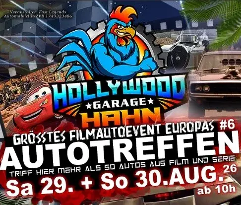 Autotreffen - Filmautos / Oldtimer / Sportwagen - HOLLYWOOD GARAGE HAHN
