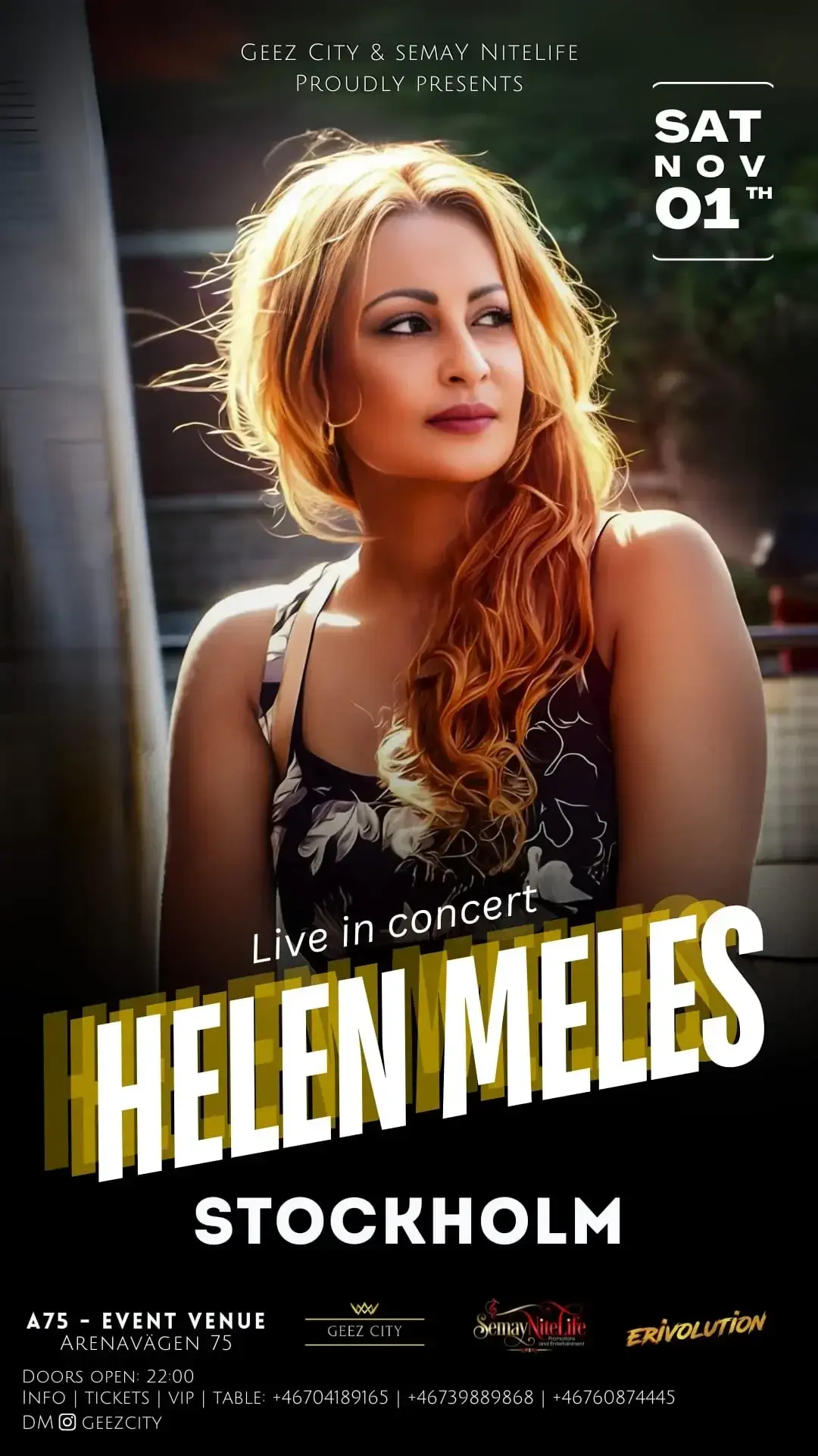 Helen Meles & Bisrat Aregay — Live in Stockholm 🎶🔥