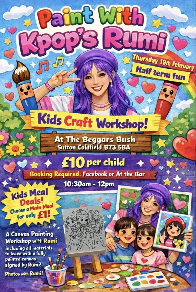 Paint With Kpop Rumi - Arts & Craft Workshop @ The Beggars Bush