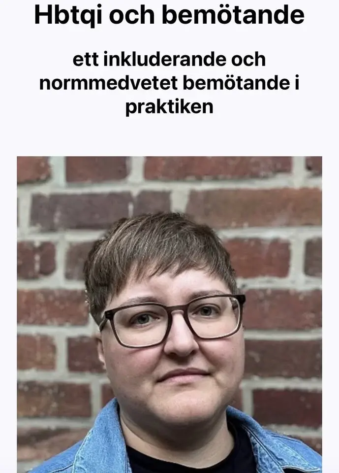 HBTQI och bemötande - kostnadsfritt fredagsseminarium med Lio Gustafsson, kurator på RFSL