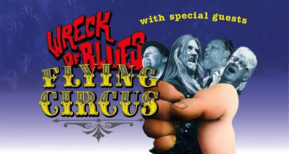 Wreck of Blues Flying Circus fredag gäster: Mange Andersson & Skanky Fred konferencier: Dr Rock