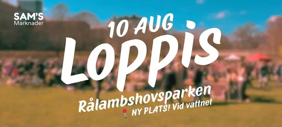 Loppmarknad i Rålambshovsparken - söndag 10 aug