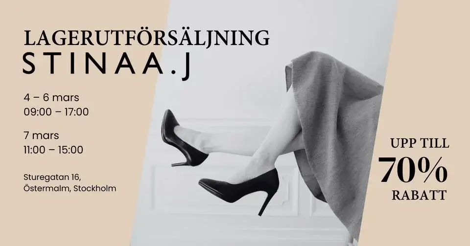 STINAA.J Lagerutförsäljning