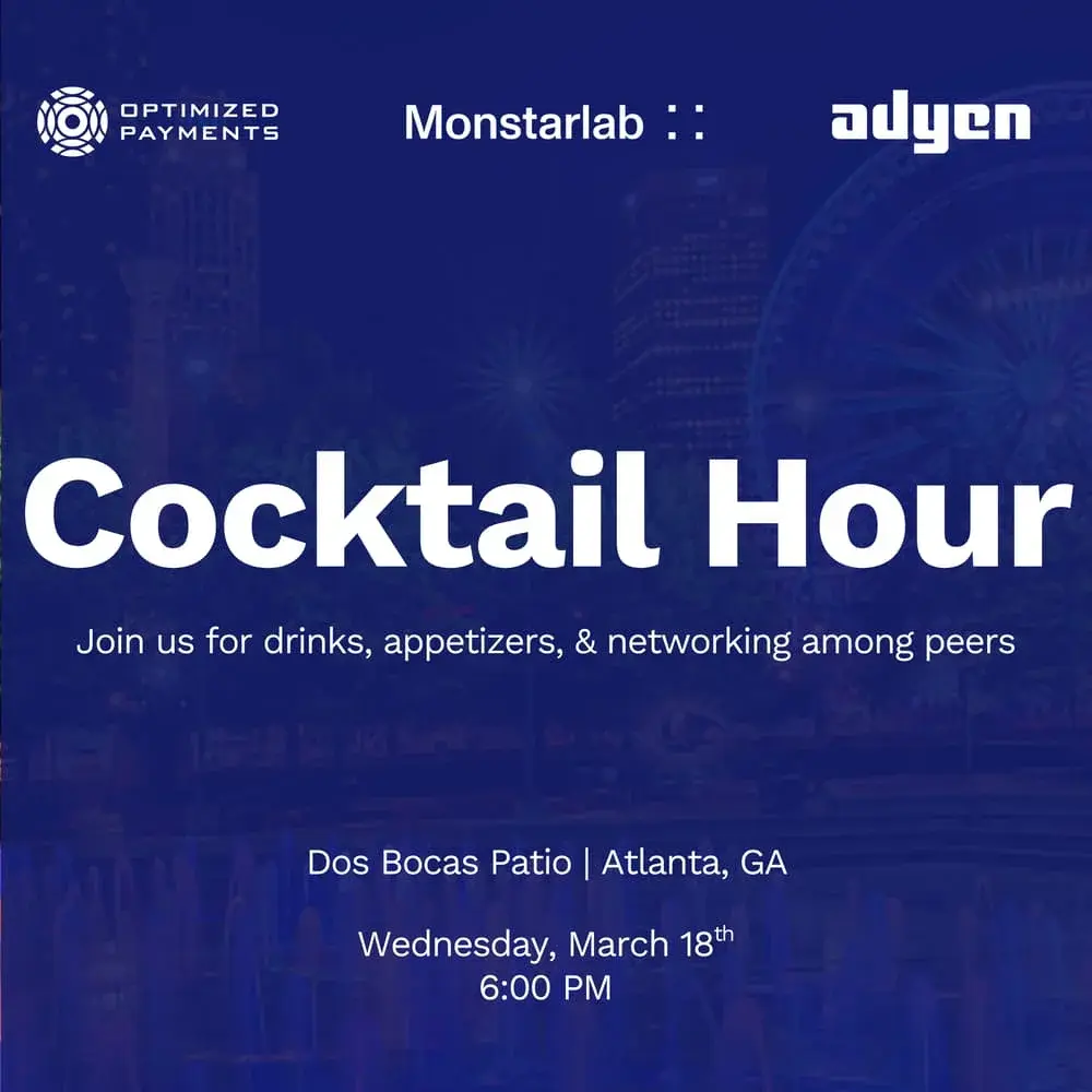 Cocktails with Optimized Payments, Adyen, & Monstarlab