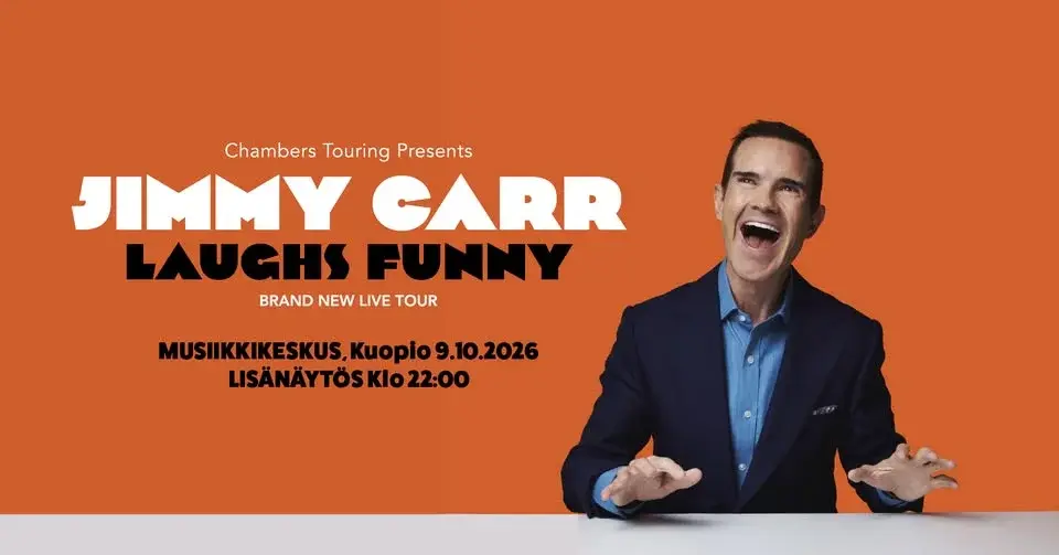 Jimmy Carr : Laughs Funny - Kuopio 9.10.2026 klo 22:00