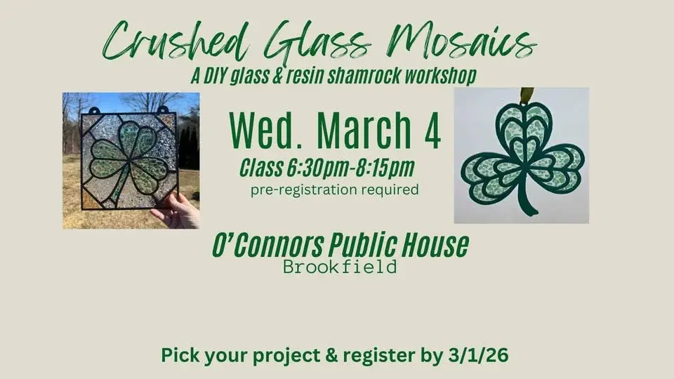3-4-26 O'Connors Public House Brookfield Crushed Glass Mosaic