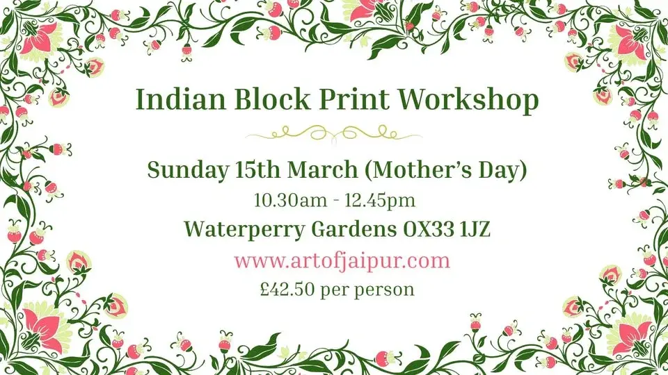 Indian Block Print Workshop