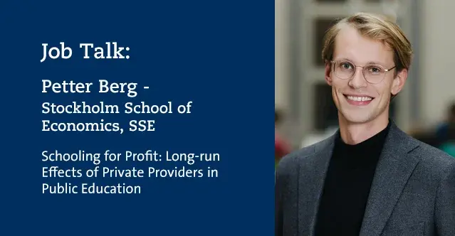 Job Talk: Petter Berg, Stockholm School of Economics