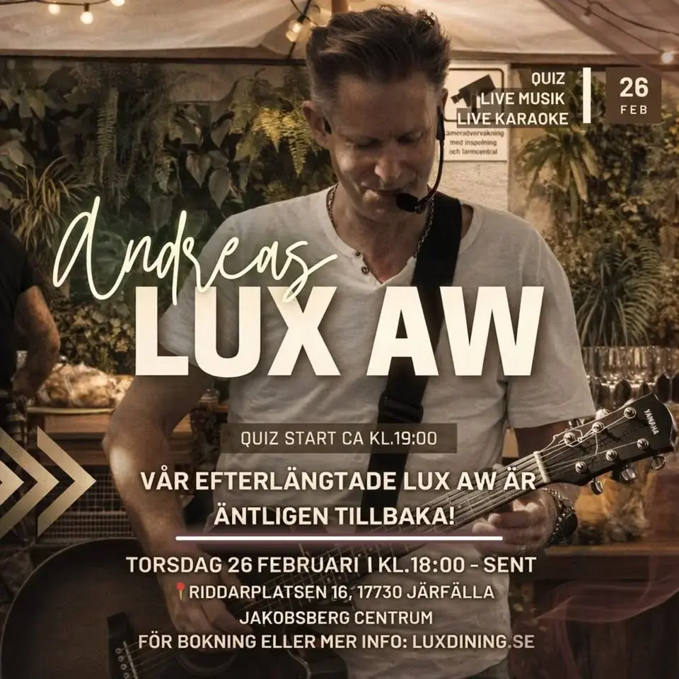 Äntligen är vi tillbaka – LUX AW med Andreas! 🎶🍸✨