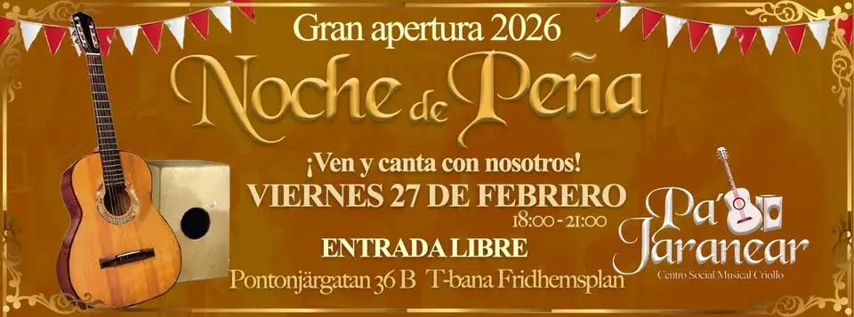 Apertura 2026 "Noches de Peña en Estocolmo"