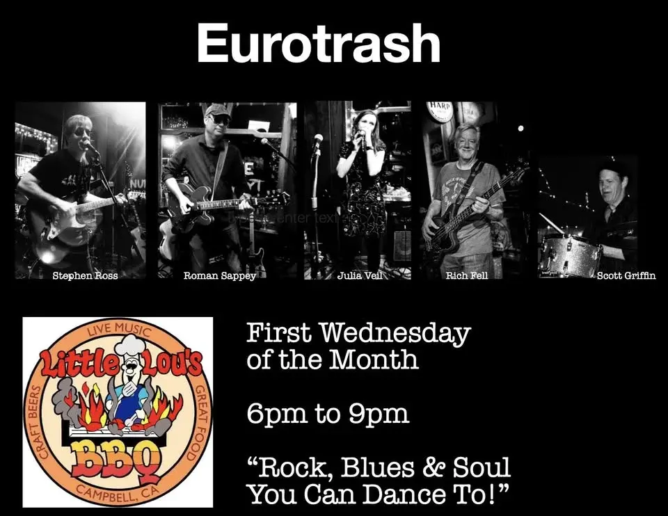 Eurotrash First Wednesdays June at Little Lou's BBQ