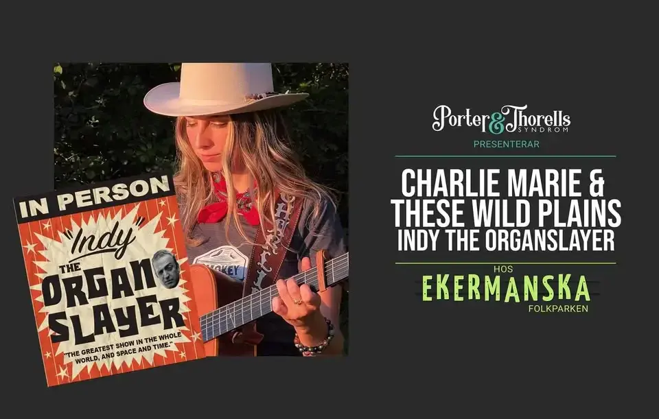🎸 Charlie Marie & These Wild Plains + Indy The Organslayer live på Ekermanska! 🎹