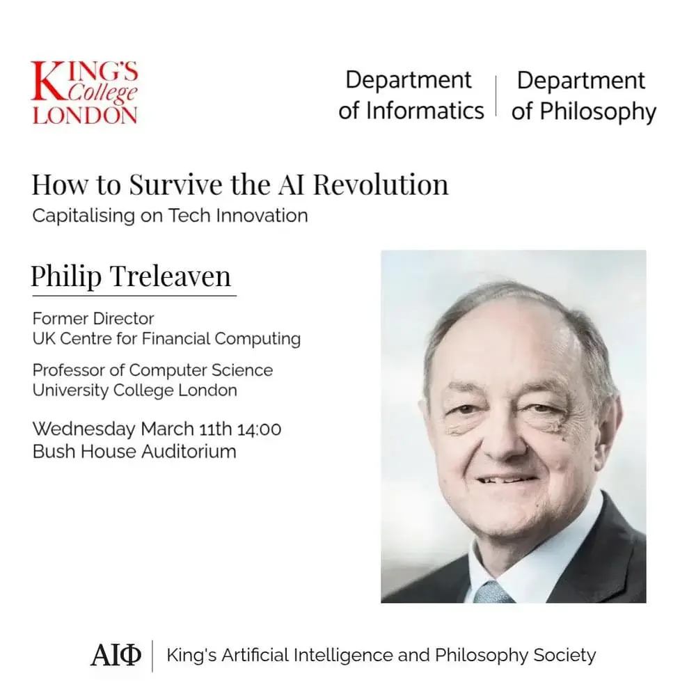 Philip Treleaven - How to Survive the AI Revolution: Capitalising on Tech Innovation