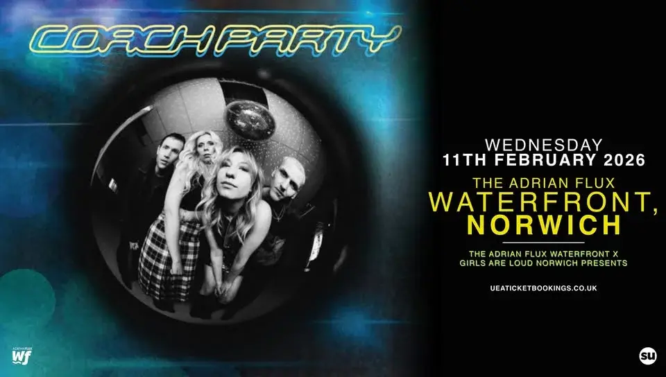 Coach Party live at The Adrian Flux Waterfront | Norwich