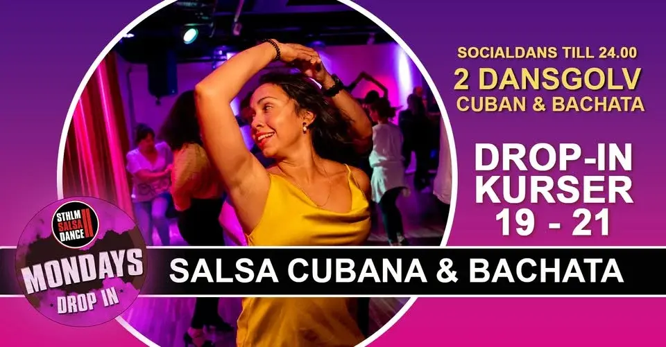 Salsa Cubana & Bachata drop-in 16 februari på Stockholm Salsa Dance!