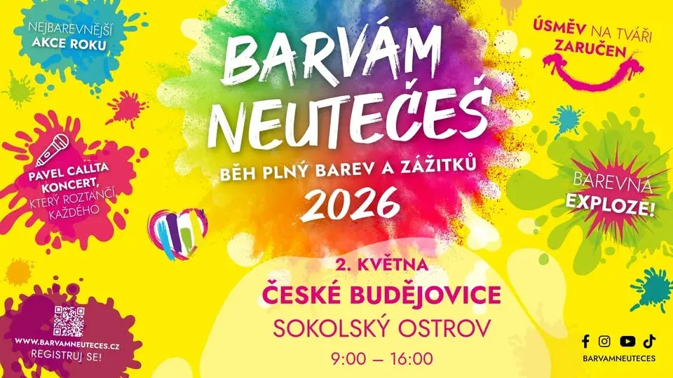 Barvám Neutečeš 2026 - České Budějovice