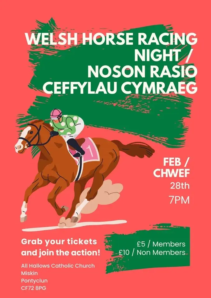 Glamorgan YFC Welsh Horse Racing Night - Noson Rasio Ceffylau Cymraeg ๐ด๓ ง๓ ข๓ ท๓ ฌ๓ ณ๓ ฟ๐