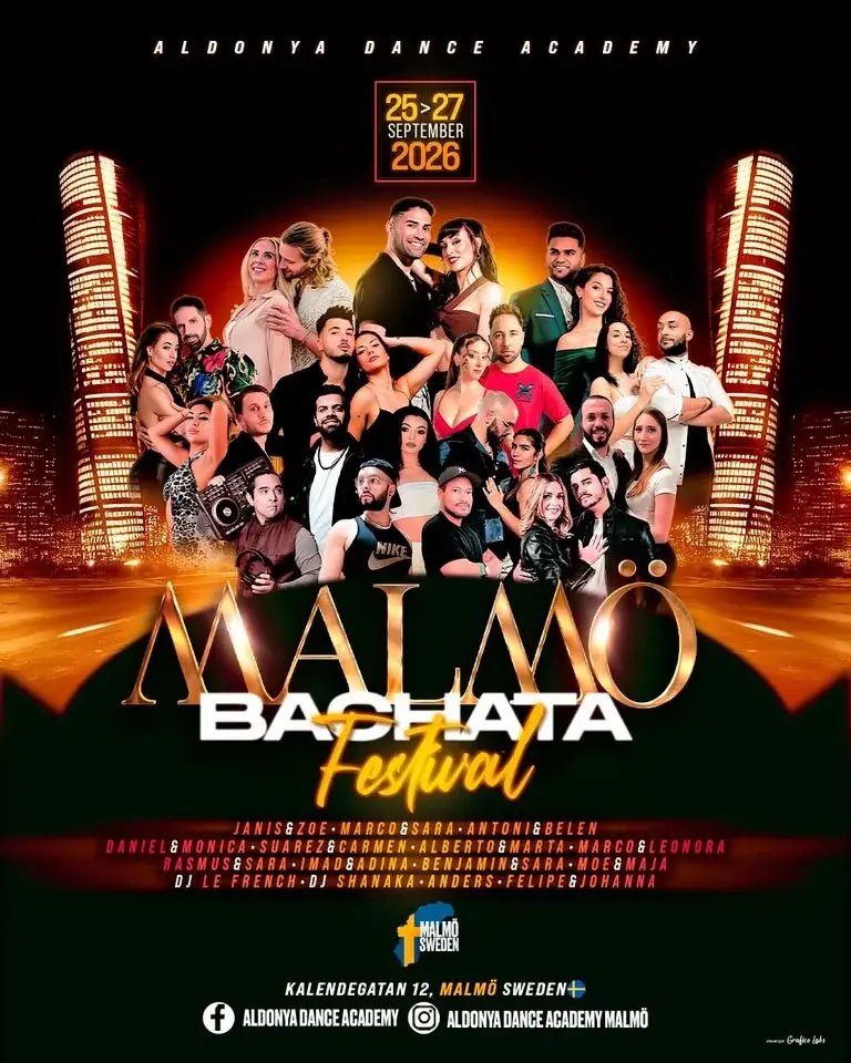 ★Scandinavian’s biggest bachata festival • Malmö Bachata Festival (Sweden) • 25-27 Sep 2026★