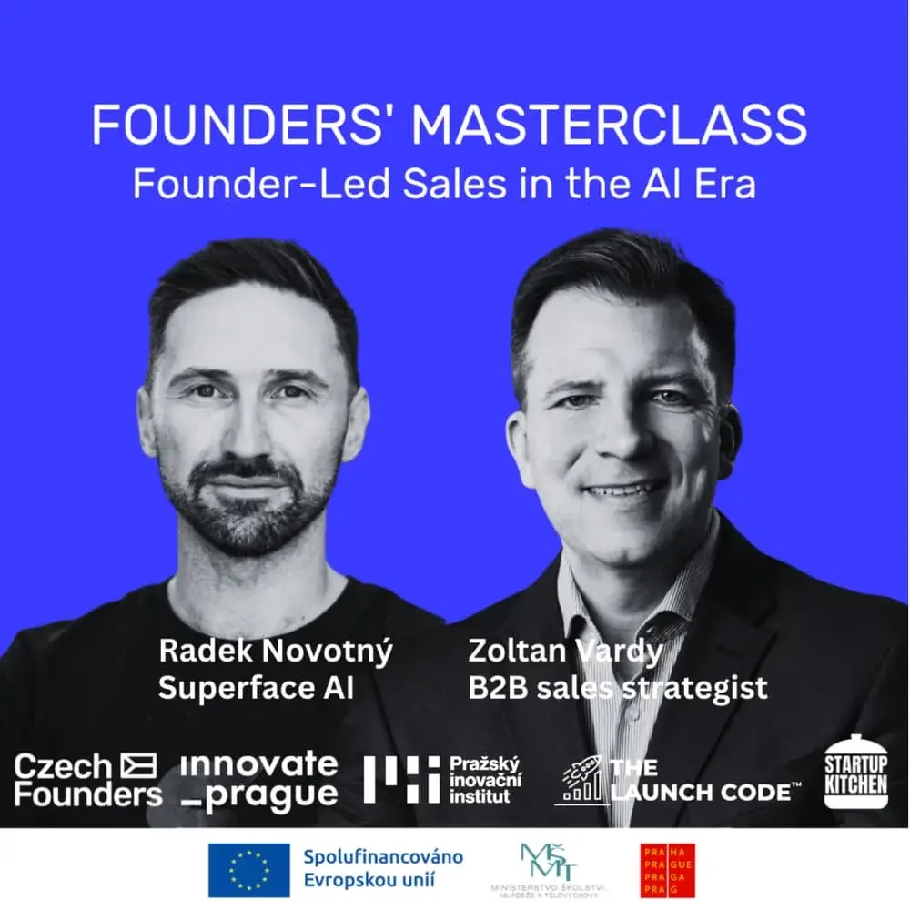 Launch Code Masterclass on B2B sales with Zoltan Vardy and Radek Novotný, Founder of Superface.ai