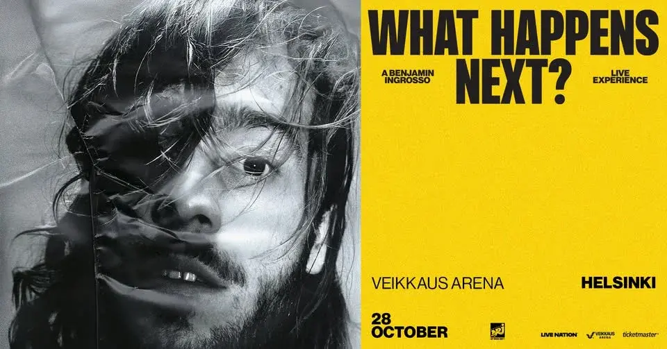 Benjamin Ingrosso (SE): What Happens Next?, Veikkaus Arena, Helsinki 28.10.2026