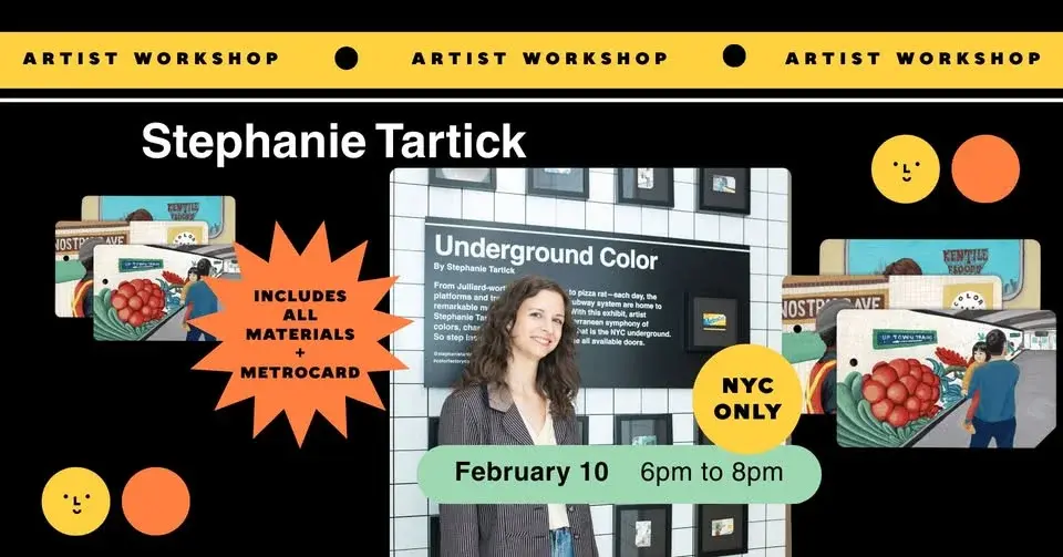 🚇🎨 Artist Workshop: Paint a MetroCard with Stephanie Tartick at Color Factory