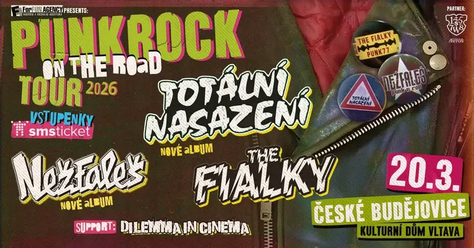 TOTÁLNÍ NASAZENÍ / THE FIALKY / NEŽFALEŠ – PUNKROCK ON THE ROAD / ČESKÉ BUDĚJOVICE