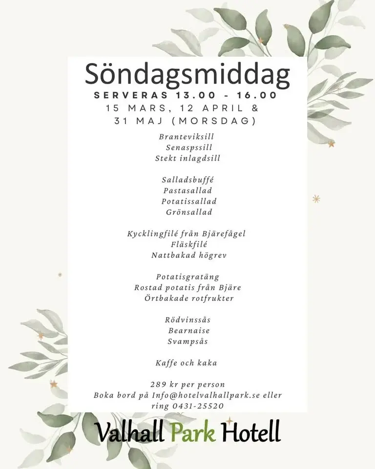 Söndagsmiddag på morsdag!