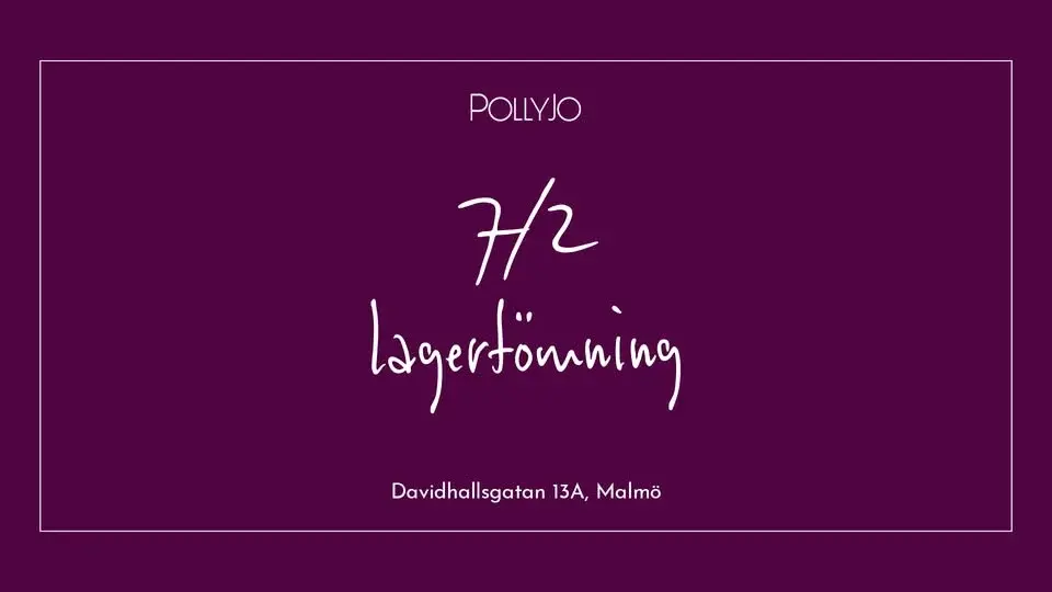 Lagertömning Lördag 7/2 på PollyJo