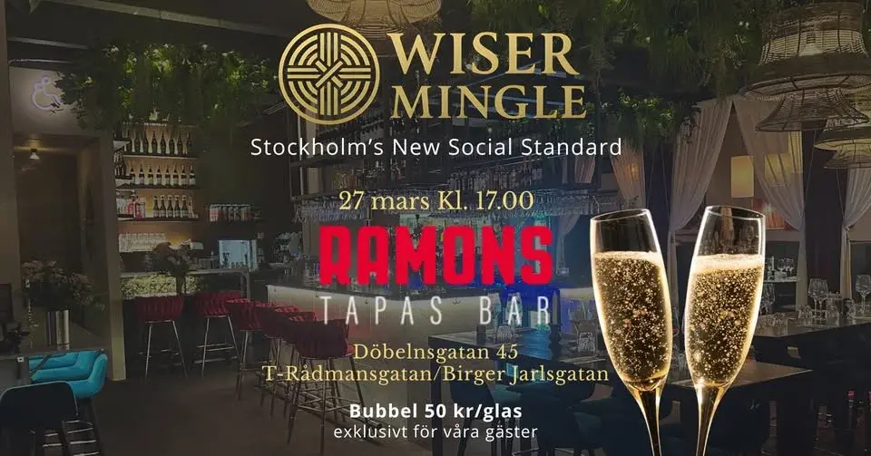 ✨ Wiser Mingle @ RAMONS – 27 mars kl. 17.00 🥂