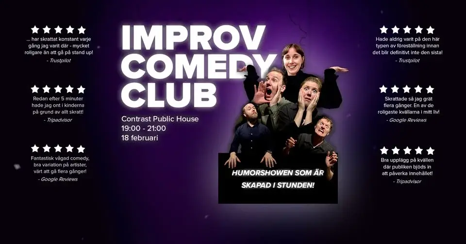 Göteborg Improv Comedy Club @ Contrast Public House 18.02.26