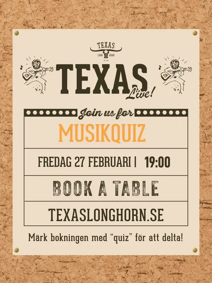 MUSIKQUIZ - Texas Telefonplan!