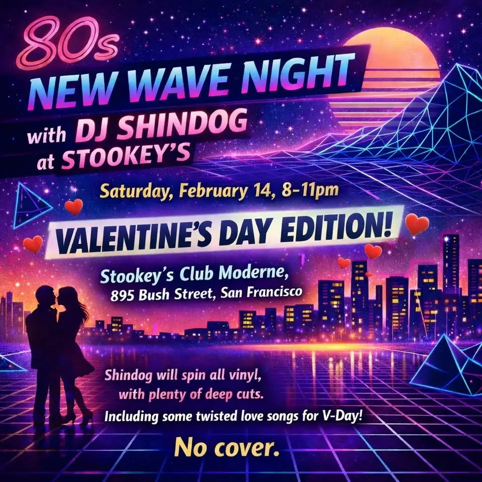 80s New Wave Night with DJ Shindog at Stookey’s