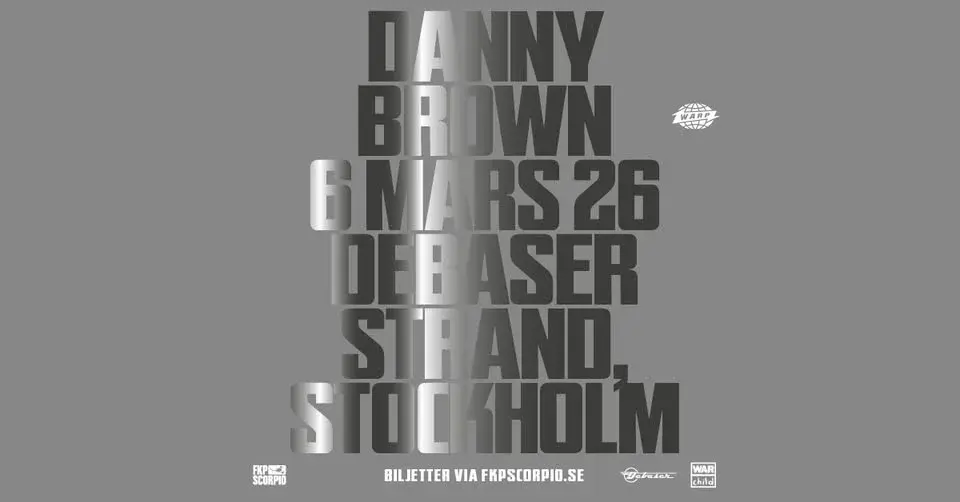 Danny Brown | Special Guest: HOLLY | Stockholm