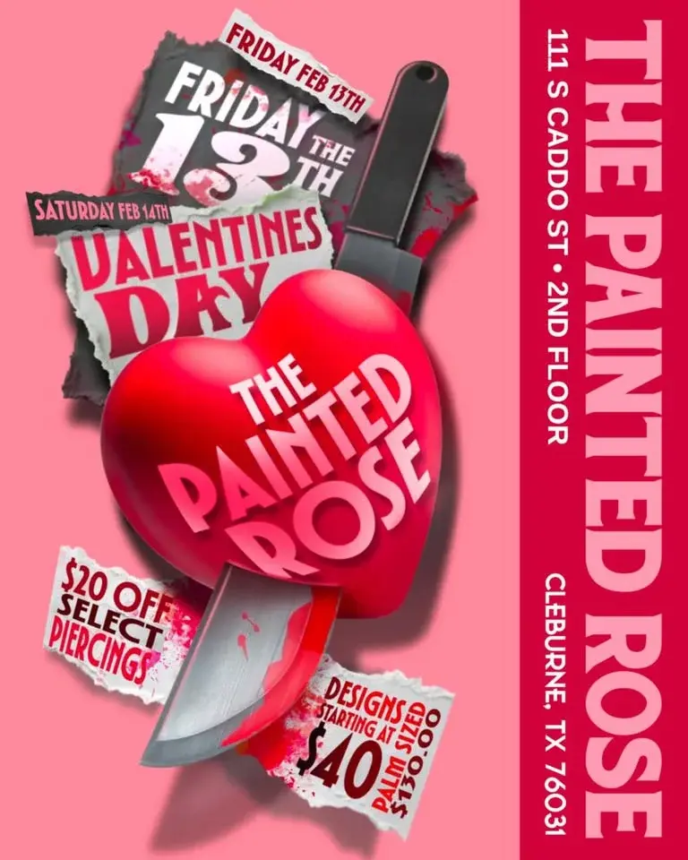 FRIDAY THE 13TH x VALENTINE'S DAY TATTOO FLASH SALE 2/13/2026
