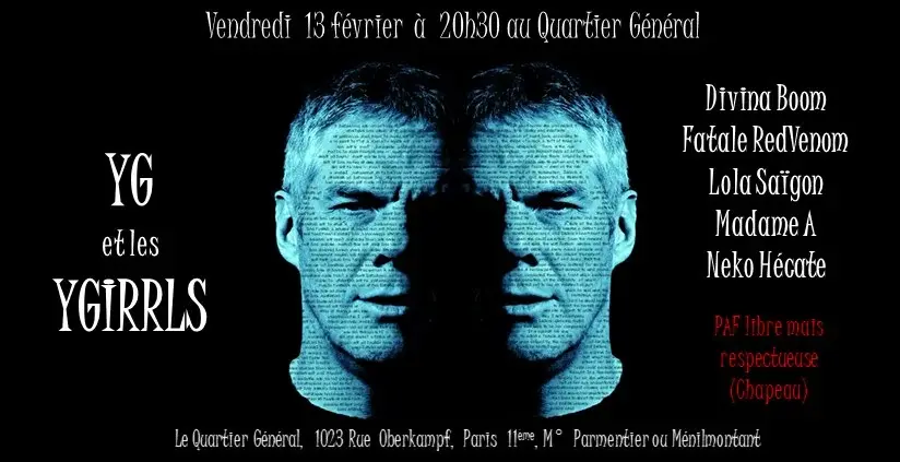 YG et les YGirrls en concert au Quartier Général, 103 rue Oberkampf, 75011 Paris.