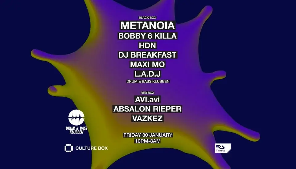 Drum & Bass Klubben: Metanoia + Drum & Bass Klubben / AVI.avi / ABSALON RIEPER (DJ set) / Vazkez