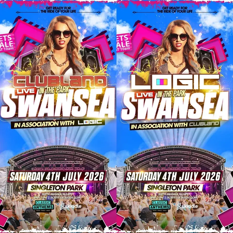 Clubland & Logic Live In The Park -Swansea 