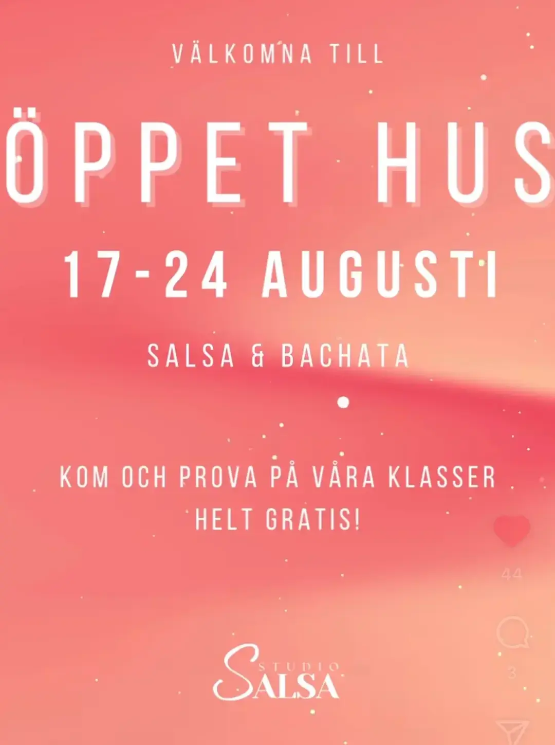 Öppet Hus Bachata på Studio Salsa 💃🕺