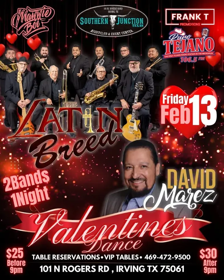 Southern Junction Texas Presents - Valentine Dance with Latin Breed and David Marez