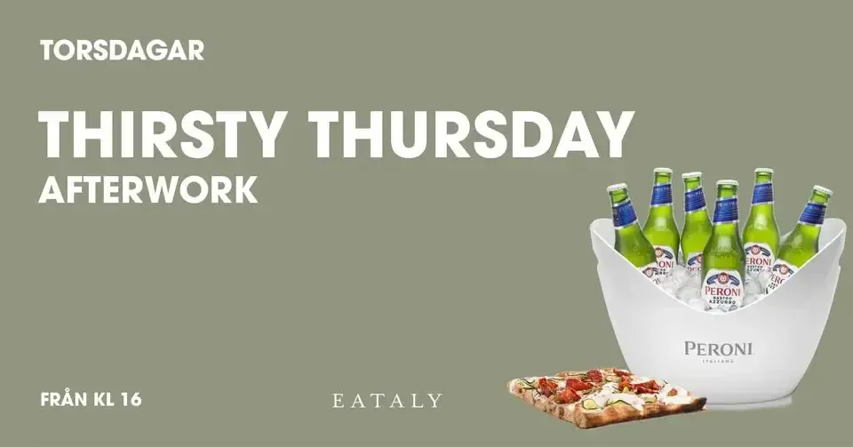 Thirsty Thursday - Afterwork med pizza & Peroni 🍕🍻