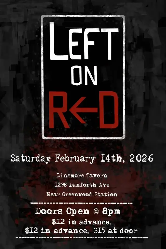 Left on Red one of the best bands you will ever see, returns to the Linsmore Tavern!